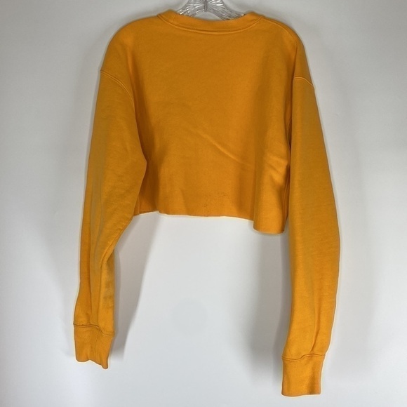 Champion Reverse Weave Orange Cropped Hooded Sweatshirt Size Large - Picture 2 of 9